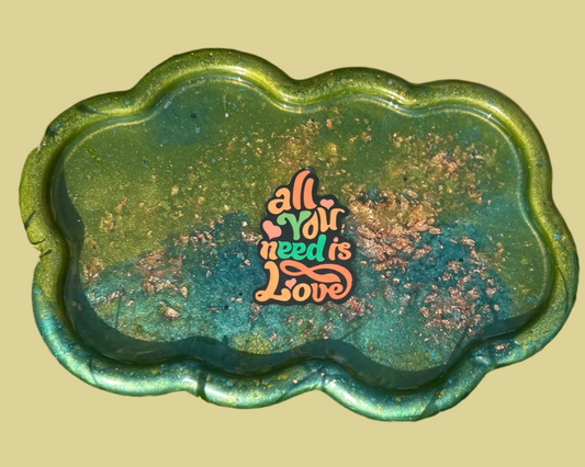 Earthy Green Cloud Rolling Tray