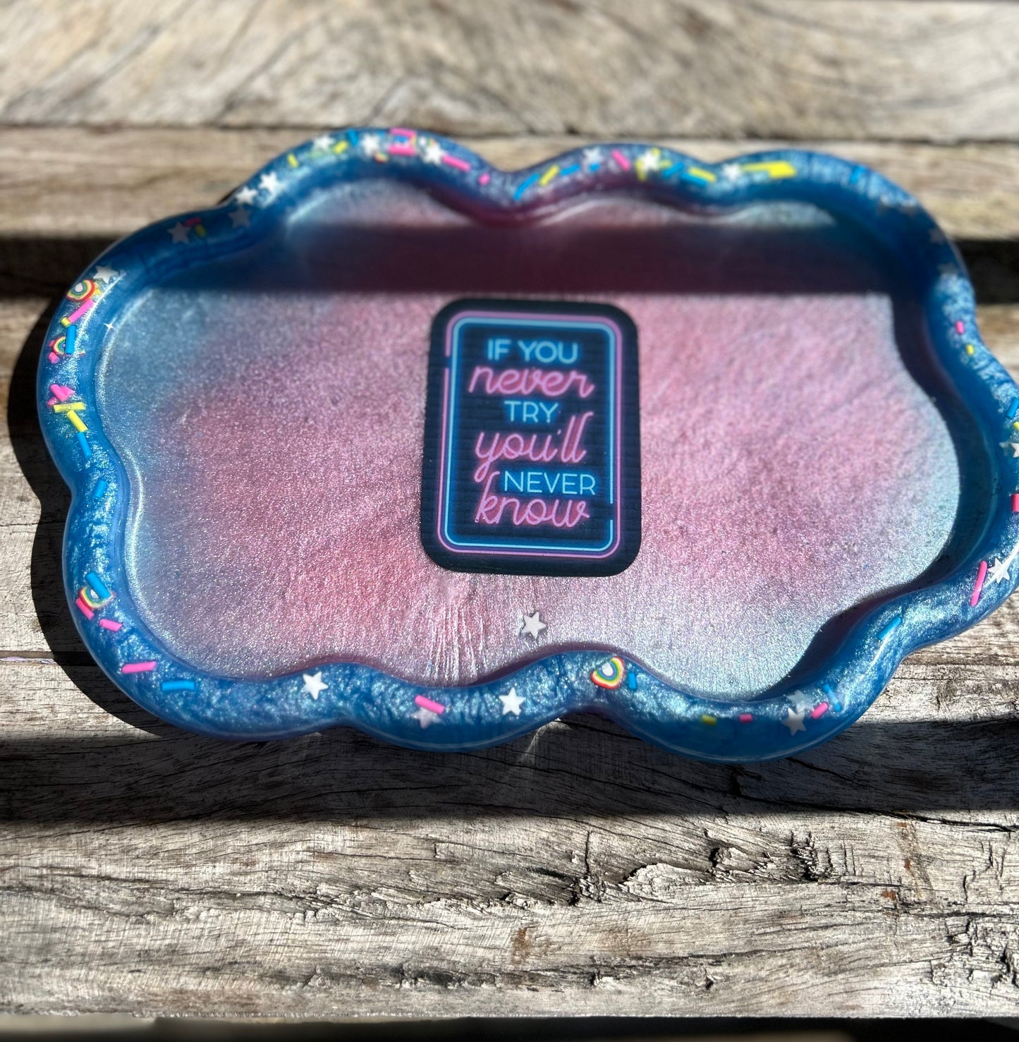 Sprinkles in a Pink Cloud Rolling Tray