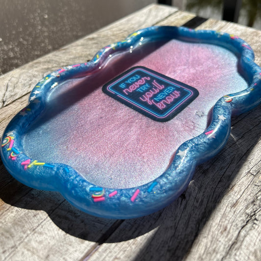 Sprinkles in a Pink Cloud Rolling Tray