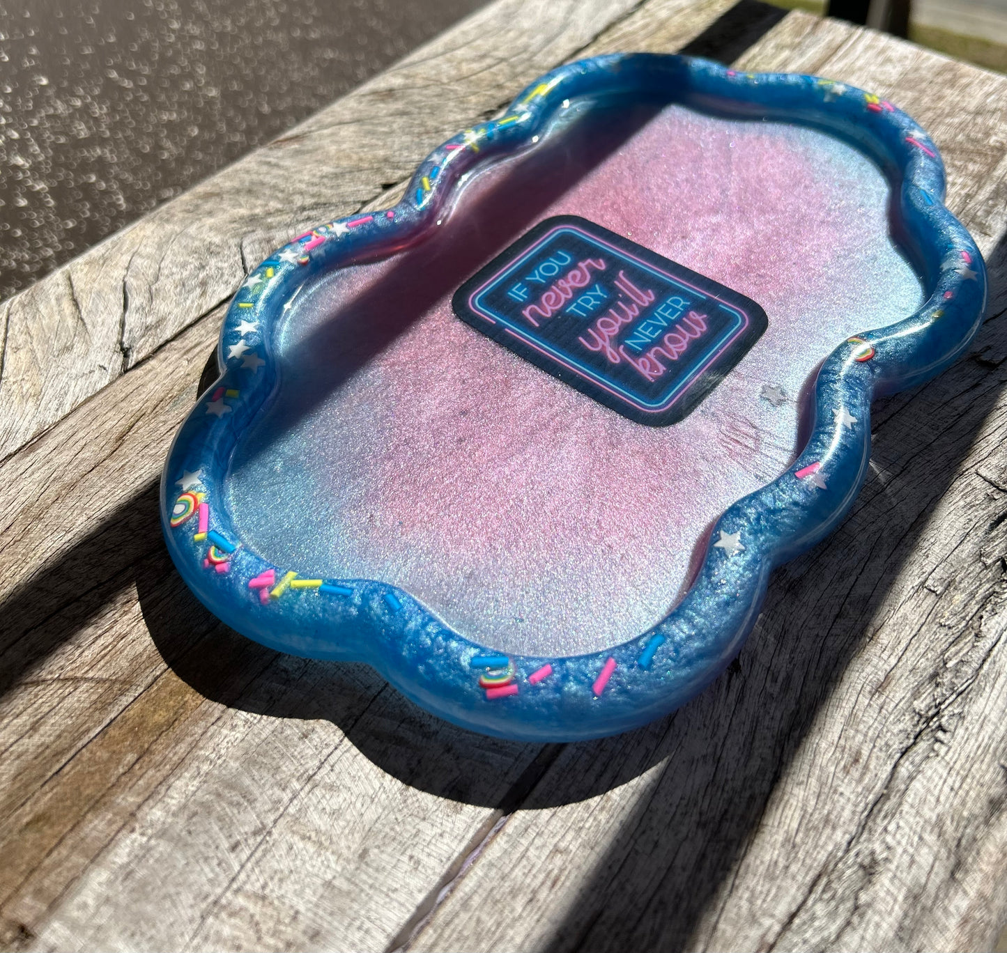 Sprinkles in a Pink Cloud Rolling Tray