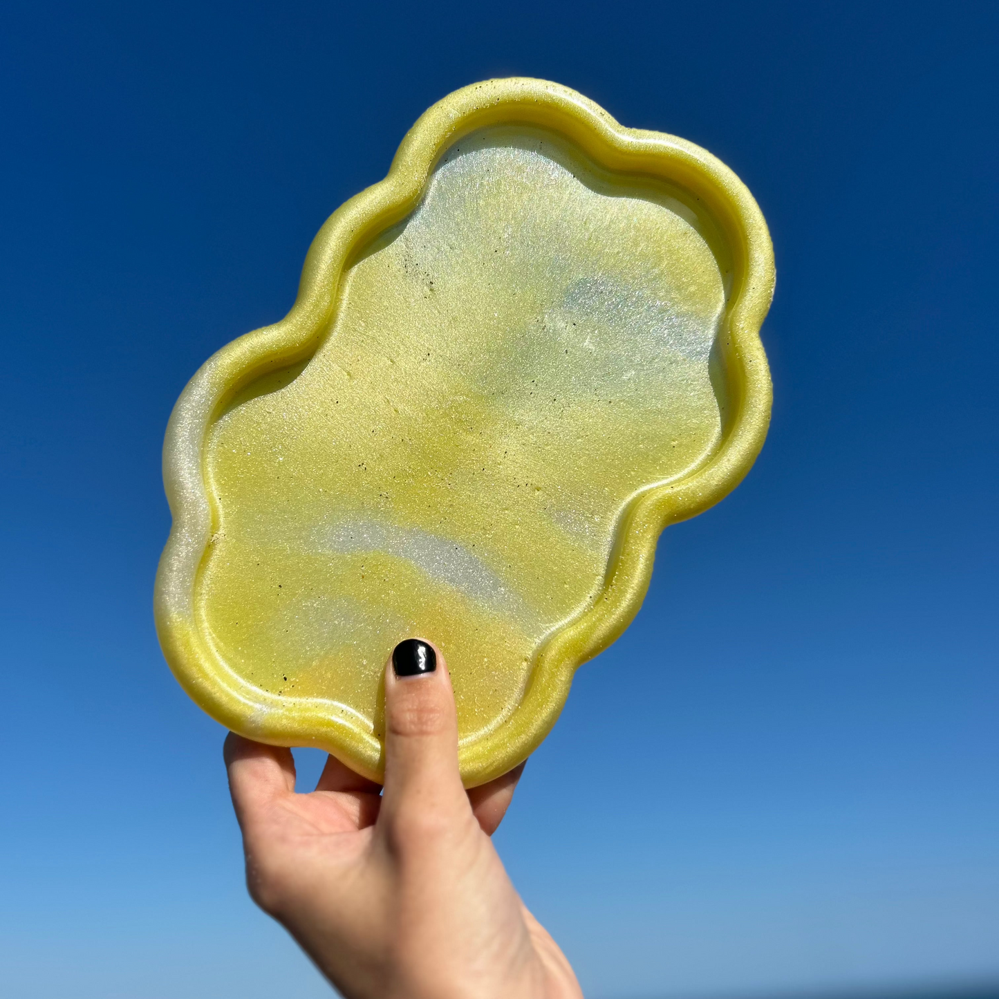 Be Nice in a Yellow Cloud Rolling Tray