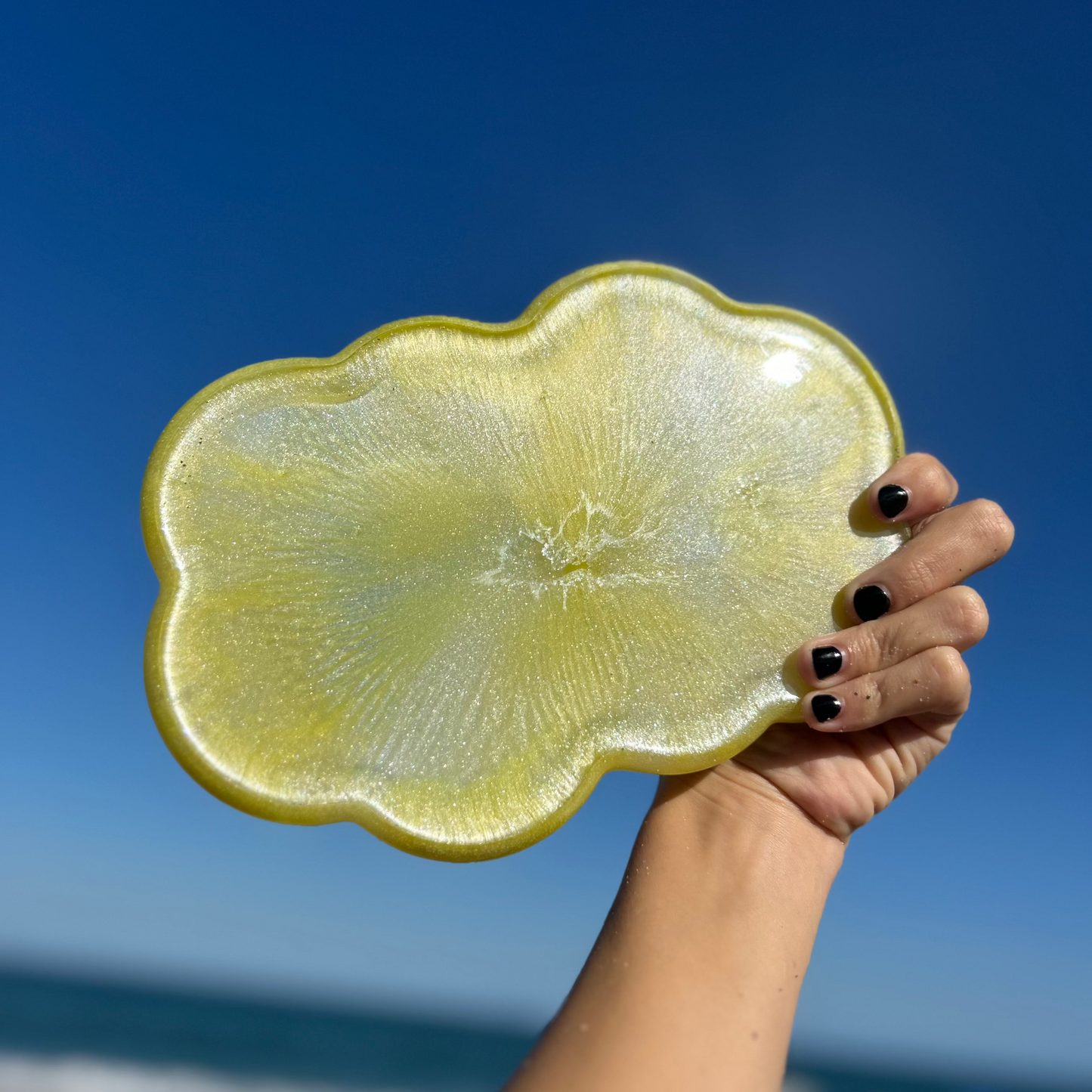 Be Nice in a Yellow Cloud Rolling Tray