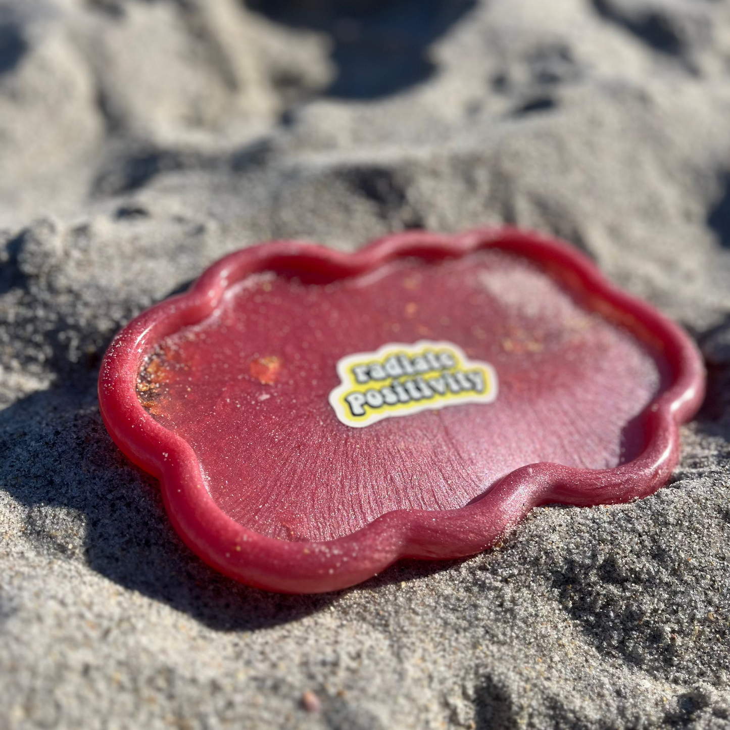 RADIATE POSITIVITY in a Pink Cloud Rolling Tray