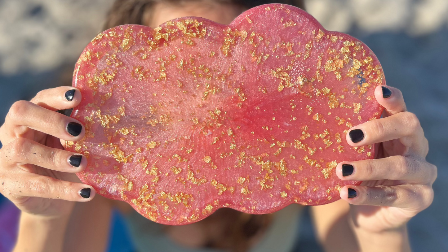 RADIATE POSITIVITY in a Pink Cloud Rolling Tray